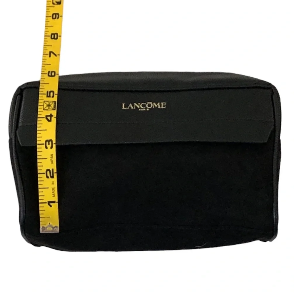 Lancome Black Faux Suede Cosmetics Bag / Case